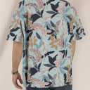 Mens Button Down Short Sleeve Shirt Casual Button Up Dress Shirts for Men Beach Summer Tops with Pocket (M)