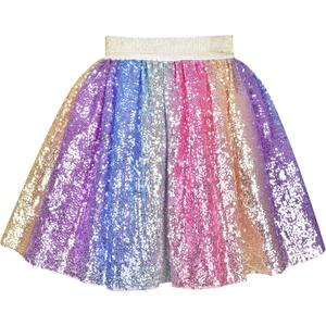 Sunny Fashion Girls Skirt Tutu Rainbow Multicolor Ballet Dancing Party Size 2-10