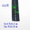 Leekayer 8 Inch Brass Zipper 3# Jeans Zipper Closed End Zipper for Boots Bags Backpack Sewing Zipper 8" Bulk 6pcs (Navy-Brass)
