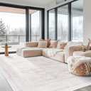 6x9 ft Washable Area Rug - Non-Slip, Boho Pink Rug for Living Room, Bedroom, Patio & Outdoor Spaces - Durable, Stylish, and Easy to Clean (6' x 9' (Rectangular), Light Pink)