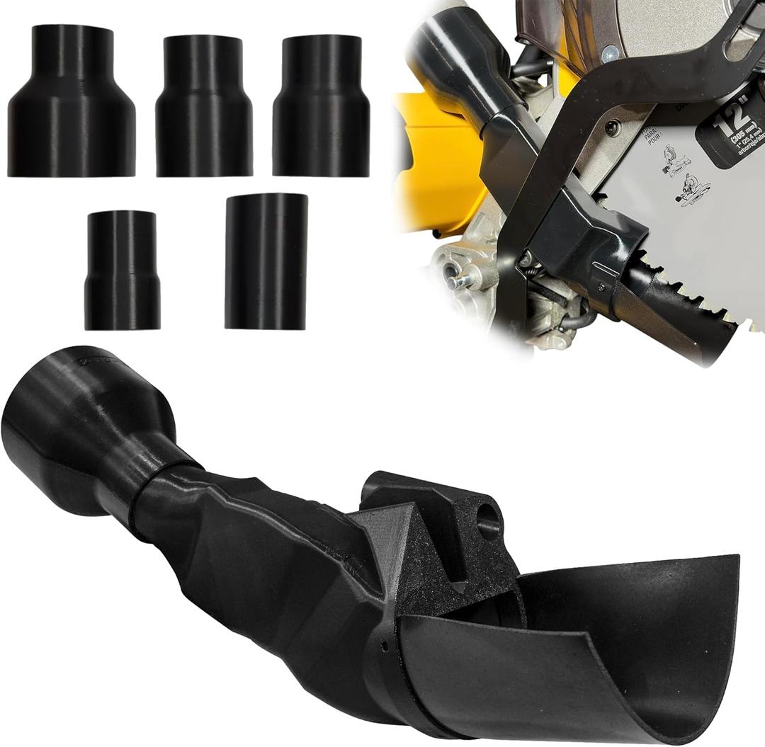 Miter Saw Dust Collection Adapter for DeWalt DWS779 & DWS780, 5-in-1 Vacuum Hose Connector, Improved Dust Collector Upgrade, Fits 12-Inch Sliding Miter Saw Accessories