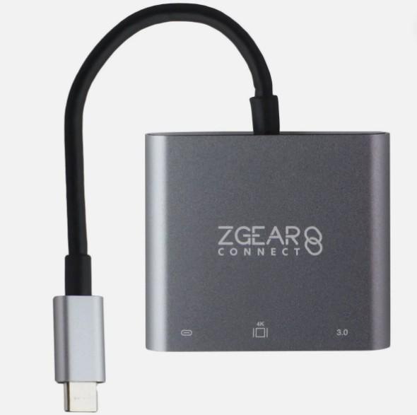 ZGEAR Multiport Video & Data Hub (USB-C to HDMI, USB-C, USB-A)