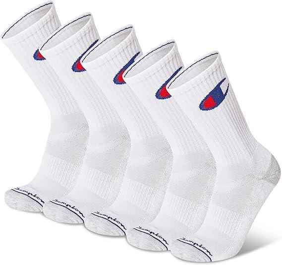 Champion 5 Pack Mens White Socks