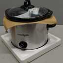 Crock-Pot 5-Quart Smudgeproof Round Manual Slow Cooker with Dipper Silver