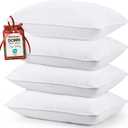 Utopia Bedding Bed Pillows for Sleeping (White), Queen Size Set of 4, Hotel Pillow, Cooling Pillows for Side, Back or Stomach Sleepers