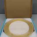 MAONAME Gold Charger Plates Set of 12, Foil 13" Plate Chargers with Beaded, Plastic Round Chargers for Dinner Plates, Table Setting