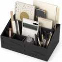 Large Mail Organizer Countertop,Farmhouse Desk and Kitchen Countertop Storage, Letter Sorter, Desk Mail and Bill Organizer, Desktop File and Paper Holder (Bl-1)