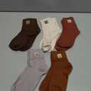 Eurzom 10 Pairs Socks Womens Crew Elastic Ankle Length Cotton Socks Aesthetic Cute Lightweight Low Cut Gifts for Women (One Size, Smile)