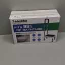 Sangohe Step Stool with Handle for Elderly, Aluminum Step Stools for Adults, Step Stool for Bed, Step Stool with Adjustable Handle and Legs, 275LBS Weight Capacity, 503A