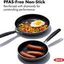 OXO Nonstick 8 and 10 Frying Pan Set, PFAS-Free Ceramic Skillets, Dishwasher & Oven Safe, Stay-Cool Silicone Handle