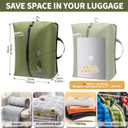 2 Pack Reusable Vacuum Bags for Travel,Waterproof Professional IP67 Zipper Reusable Vacuum Compression Bags,Space Saver Bags for Suitcases Backpack(No Pump)