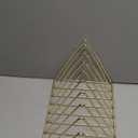 Sooyee 9 Slot Gold Magazine Holder,Desktop File Sorter Organizer Triangle Bookshelf Decor Home Office