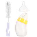 ULTECHNOVO Puppy Bottle 180Ml Curved Neck Pet Feeding Bottle with Non-Slip Design Cleaning Brush Replacement for Newborn Puppies Kittens Cats