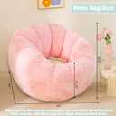 Pumpkin Bean Bag Sofa Chair for Adult, Beanbag Couch with Filler for Reading and Relaxation, Comfy and Lazy Sofa for Dorm, Apartment, Living Room and Bedroom, Pink, XXX-Large