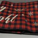 2 pieces Christmas Placemat Christmas Plaid Placemats Buffalo Check Plaid Table Mat Washable Red Black Place Mats Merry Christmas Waterproof Table Placemats for Christmas Holiday Decor, 12 x 18 Inch