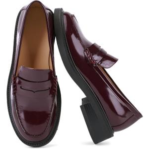 JilTrdWei Loafers for Women Classic Penny Loafers Slip On Flat Shoes, Comfortable Casual Dress Shoes for Work Office Travel Everyday Walking-LB-7.5