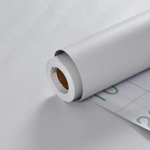 Grey Peel and Stick Bathroom Removable Wallpaper Thicken Vinyl Modern Matte Textured Solid Color Self-Adhesive Wallpaper Locker Contact Paper for Bedroom Kitchen Cabinet (24"x393" Light Gray)