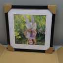 16x16 Black Picture Frame Mat for 12x12 Photo Wall Mounting Poster Frame-1pcs