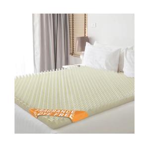 Crate Mattress Topper, Fragrance-Free, Dye-Free, Convoluted Foam for Pain Relief on Pressure Sores, Ventilated Therapeutic Support and Recovery, Bed, Yellow