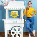 Cardboard Candy Cart for Parties - Dessert Display on Wheels - Party Decoration for Birthdays, Weddings, Baby Showers, and Bridal Parties