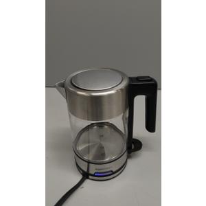 Basics Electric Kettle with Glass Carafe for Tea and Coffee, Fast Boiling, Auto ShutOff, BoilDry Protection, Temperature Control, Removable Filter, 1 Liter, 1500W, BPAFree