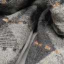 GPOS Knit Rock Wool Warm Men Indoor Pull on Cozy Memory Foam Slipper Boots Soft Rubber Sole (8, Triangle Grey)