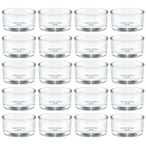 UPlama 36 Pack Clear Glass Tealight Candle Holders, 1.8 Inch Wide x 1 Inch High, for 1.5" Tealights, Bulk for Wedding Centerpieces, Party, Dinner, Home Decor