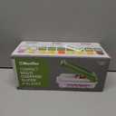 Mueller Vegetable Chopper 9 Blade, Mandoline Slicer, Food Veggie Chopper, Cheese Grater, Onion Vegetable Cutter with Container, Dicer, Kitchen Gadgets & Essentials, White Sand/Green