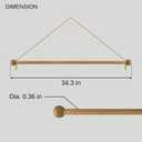 35" Wooden Banner Pole - Sturdy Wall Flag Hanger - Suitable for House Sports Dynasty Company Flags up to 30" Width and Sleeve Over 1" (Pack of 2)
