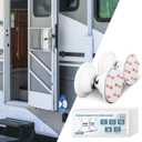 RV Door Holder Magnetic Baggage Door Catch Latch for RV, Camper, Trailer, Motor Home, Boat Compartments, Cargo (White, 2 Pack)