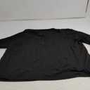 ZDC Women's Plus Size Tops 3/4 Sleeve V Neck T Shirts Button Down Basic Tunic (5X-Large, Black)