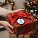 Chinoiserie Christmas Tree Floral Wooden Hanging Ornament, Blue and White Chinoiserie Floral Wooden Ornaments for Christmas Tree, Blue and White Xmas Grand Millenial Decoration, Set of 4