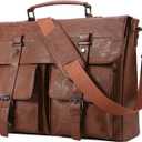 Leather Messenger Bag for Men,15.6 Inch Vintage Laptop Bag Briefcase Satchel