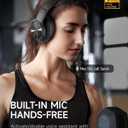 Picun B8 Bluetooth Headphones, 120H Playtime Headphone Wireless Bluetooth with 3 EQ Modes, Low Latency, Hands-Free Calls, Over Ear Headphones for Travel Home Office Cellphone PC Black