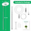 2 Pack LED Grow Lights for Indoor Plants, Full Spectrum Plant Light with Adjustable Height 7.8"-26", 3 Colors 5 Dimmable, Auto Timer 3/9/12H, Plant Growing Lamps with Succulents Herbs