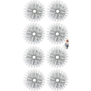 Palm Brush Refills for OXO Steel Soap Dispensing Dish Brush - 8 Pack Cleaning Replacement Brush Head for OXO Palm Brush(Grey)