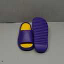 Women's Recovery Sandals - Orthopedic Arch Support for Plantar Fasciitis Relief, Reduces Foot Stress, Comfortable Open Toe Sport Slides, Fit for Home, Outdoor & Post-Workout Walking (5-5.5, Purple Yellow)