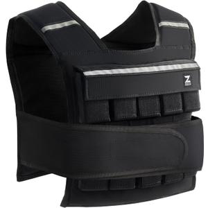 ZELUS 45lb Weighted Vest with Iron Weights for Exercise, Adjustable Weight Vest for Men, Workout Vest for Home Workouts Cardio Strength Training Weight Loss (Black)