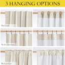 NICETOWN 100% Blackout Linen Curtains for Bedroom with Thermal Insulated White Liner, W52 x L95, 2 PCs, Beige, Long Drapes Sweep The Floor Decorative Keep Privacy Panels for Living Room/Villa