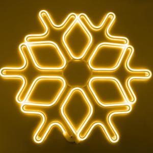 VIHOSE 3 Pcs 24 Large Lighted Snowflake LED Christmas Snowflake Hanging Light Giant Snowflake Sculpture Lights Snowflake Silhouette Christmas Party Decorations for Window Porch Yard Tree(Yellow)