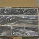 Remote Control Holder with 5 Compartments for Office Art Supplies, PU Leather Nightstand Organizer Pencil Pen Desk Caddy for Home, Desktop TV Remote Control Organizer Storage (Striped Beige)