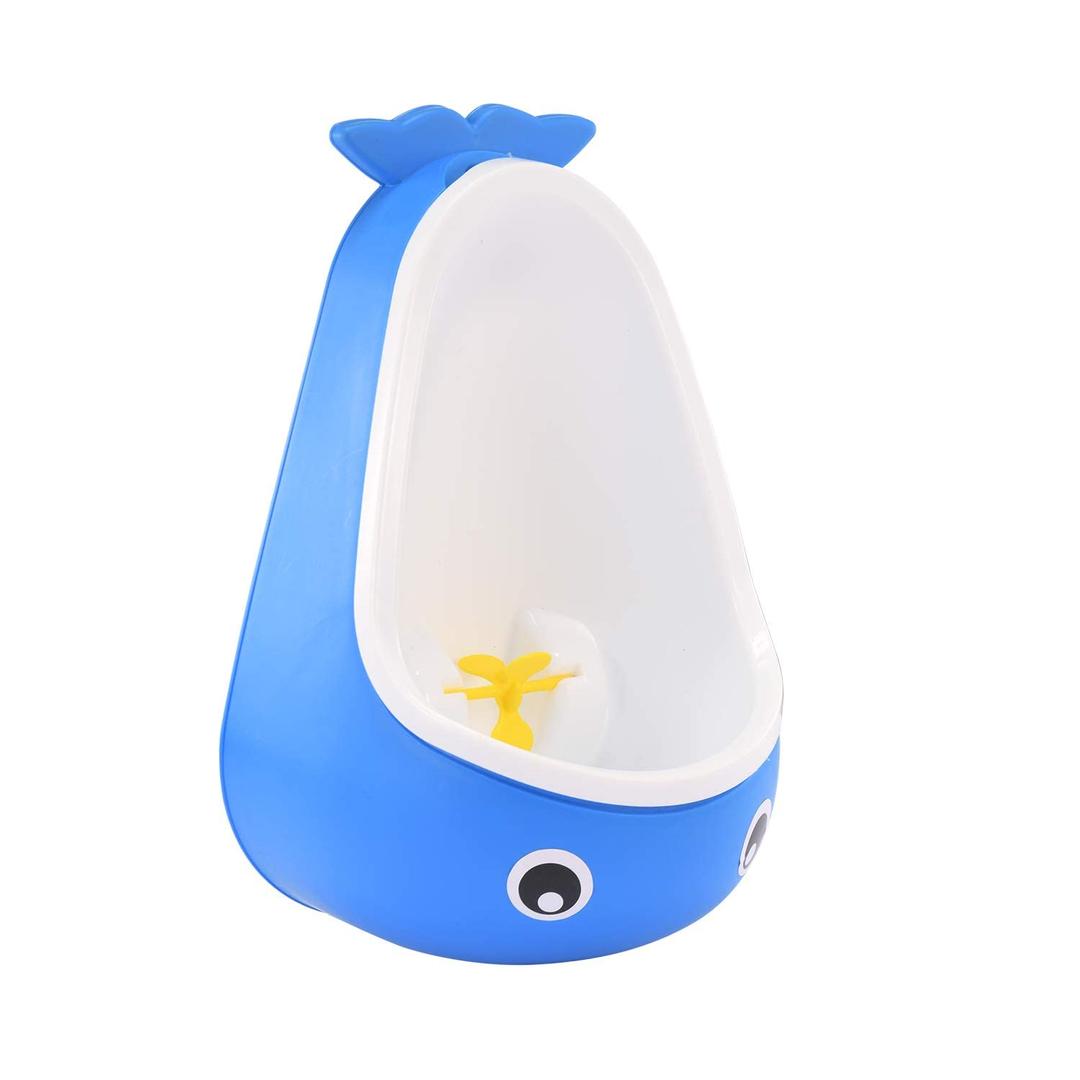 Whale Potty Training Urinal for Boys with Funny Aiming Target , Toddler Boy Toilet Pee Trainer - Blue