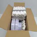 350Piece Silver Plastic Dinnerware Set for 50 Guests - Silver Plastic Plates with Cutlery Include:50Dinner Plates-50Dessert Plates-50Pre Rolled Napkins with Silverware for Christmas (White and Silver)