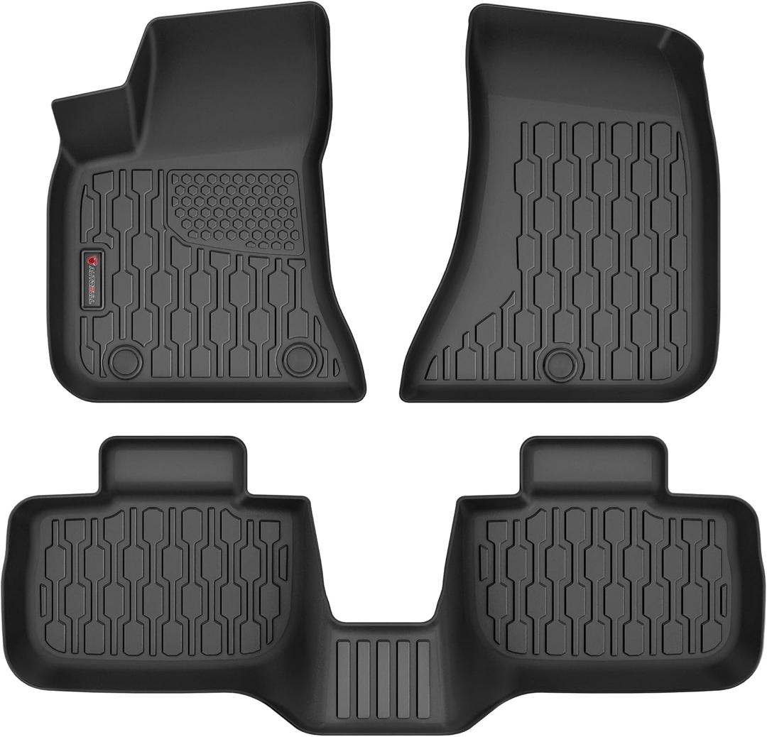 Floor Mats Compatible with 2011-2023 Dodge Charger RWD & Chrysler 300 Rear-Wheel Drive ONLY, All Weather TPE Floor Liners, Custom Fit Car mats, 1st & 2nd Row, Black