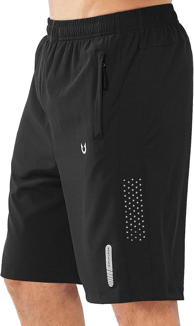 NORTHYARD Men's Athletic Running Shorts Quick Dry Workout Shorts 7"/ 5"/ 9" Lightweight Sports Gym Basketball Tennis Hiking (Medium, Black)