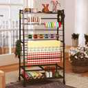 Ribbon Holder-Ribbon Organizer, Double-Sided Ribbon Holder Organizer Rack,Large Capacity Rolling Gift Wrap Rack Ribbon Organizer for Craft Room