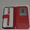 OCASE Compatible with iPhone 17 Wallet Case, PU Leather Flip Folio Case with Card Holders RFID Blocking Kickstand [Shockproof TPU Inner Shell] Phone Cover 6.3 Inch 2025, Diamond Check Red