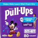Pull-Ups Boys' Potty Training Pants, Size 5T-6T, 80 Count