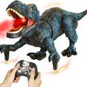 Remote Control Robot Dinosaur Toys for Kids 5-7,2.4G Electronic RC Walking Dinosaur Pet for Boys 4-7 with Spray & Light & Roar,Large Dino Toys for Kids 3-5 Year Old Christmas Birthday Gift (Blue)