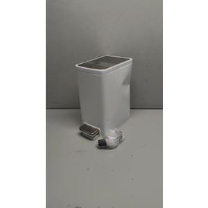 6L STEP CAN (1.6 Gallon, White Stainless Steel)